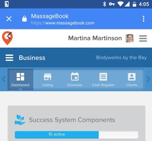 MassageBook Mobile app image