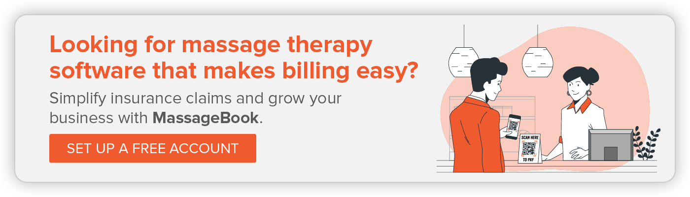 Click to sign up for a free MassageBook account to simplify massage billing and grow your business.